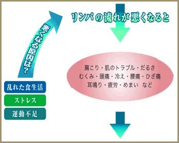 リンパの流れが悪くなると…